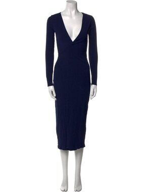 Reformation stretchy wrap ribbed dress, size S